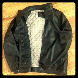 Calvin Klein smooth leather jacket